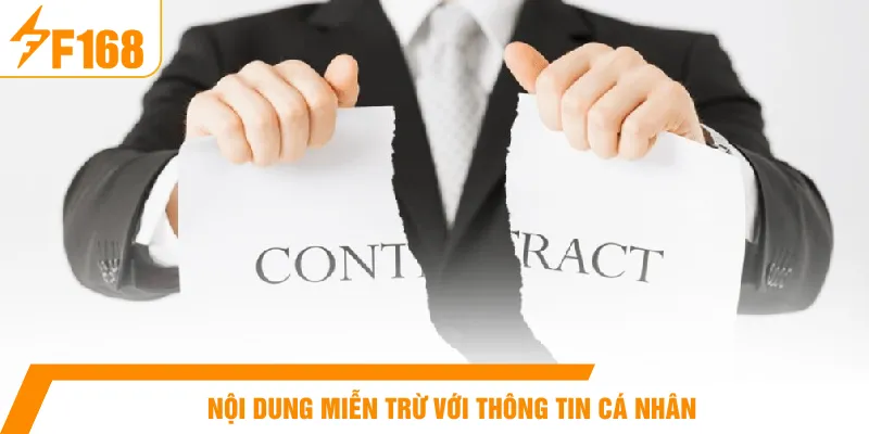 Nội dung miễn trừ với thông tin cá nhân